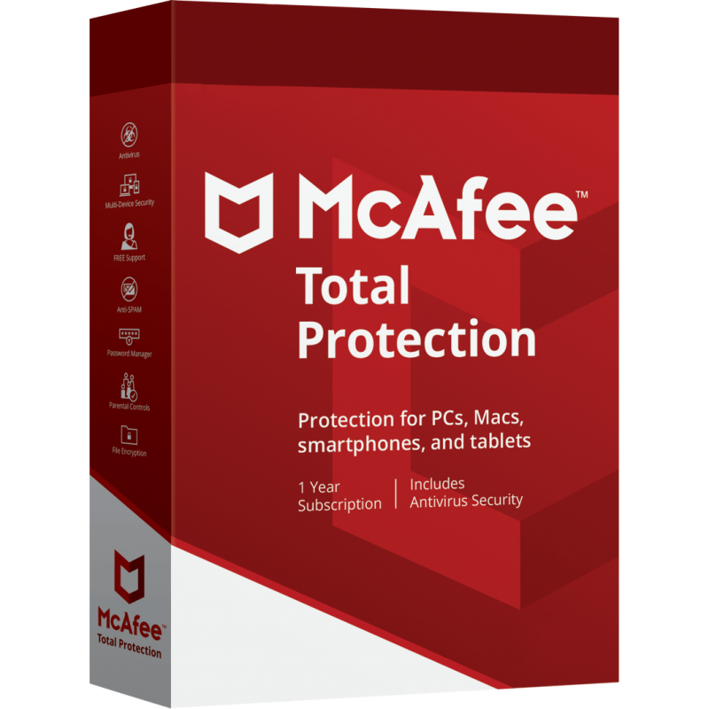McAfee Total Protection Antivirüs (1 Kullanıcı / 1 Yıl)